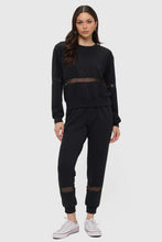 Load image into Gallery viewer, Mesh Detail Crew Neck Pullover
