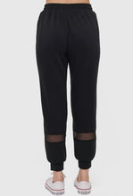 Load image into Gallery viewer, Black Scuba Jogger with Mesh Detail
