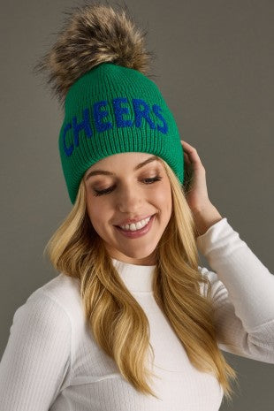 Green Cheers Pom Hat
