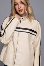 Load image into Gallery viewer, Washed Effect Faux Leather Jacket
