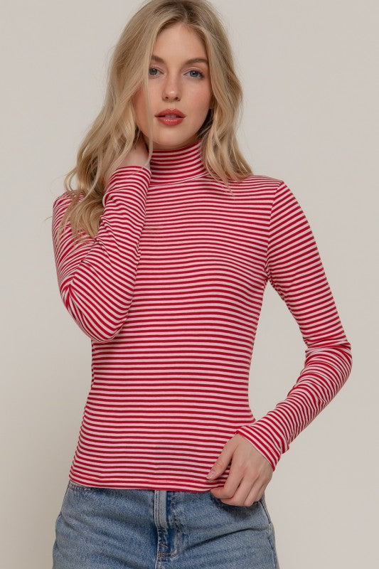 Striped Turtleneck