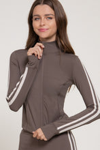 Load image into Gallery viewer, Side Stripe Zip Up Jacket
