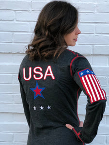 4Peace365 Long Sleeve USA Henley