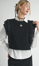 Load image into Gallery viewer, Vicki Lace Ruffles Sweater Tank
