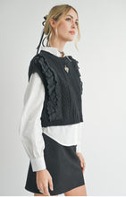 Load image into Gallery viewer, Vicki Lace Ruffles Sweater Tank
