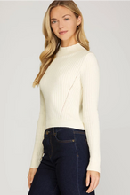 Load image into Gallery viewer, Mock Neck Ribbed Sweater in 3 Colors
