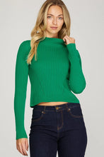 Load image into Gallery viewer, Mock Neck Ribbed Sweater in 3 Colors
