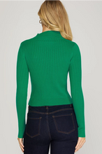 Load image into Gallery viewer, Mock Neck Ribbed Sweater in 3 Colors
