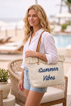 Load image into Gallery viewer, Summer Vibes Tote in Ivory
