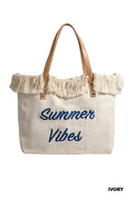 Load image into Gallery viewer, Summer Vibes Tote in Ivory
