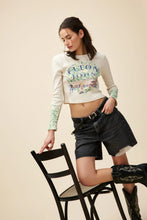 Load image into Gallery viewer, Day Dreamer Elton John Floral Pointelle Long Sleeve Top
