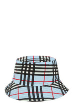 Load image into Gallery viewer, Plaid Bucket Hat in Blue and Beige
