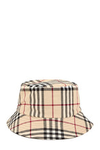 Load image into Gallery viewer, Plaid Bucket Hat in Blue and Beige
