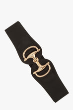 Load image into Gallery viewer, Horse Bit Stretch Belt in Black, Beige &amp; White
