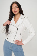 Load image into Gallery viewer, Classic Vegan Leather Biker Jacket
