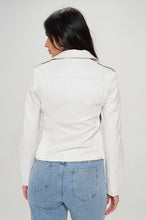 Load image into Gallery viewer, Classic Vegan Leather Biker Jacket
