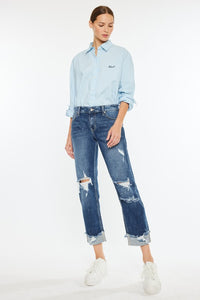 KanCan Russell Mid Rise Boyfriend Jeans