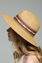 Load image into Gallery viewer, Braided Trim Panama Hat
