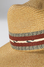 Load image into Gallery viewer, Braided Trim Panama Hat
