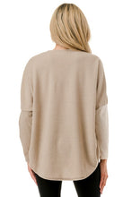 Load image into Gallery viewer, Color Block Dolman Sleeve Zip Top
