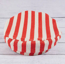 Load image into Gallery viewer, Red Striped Cabbie Hat
