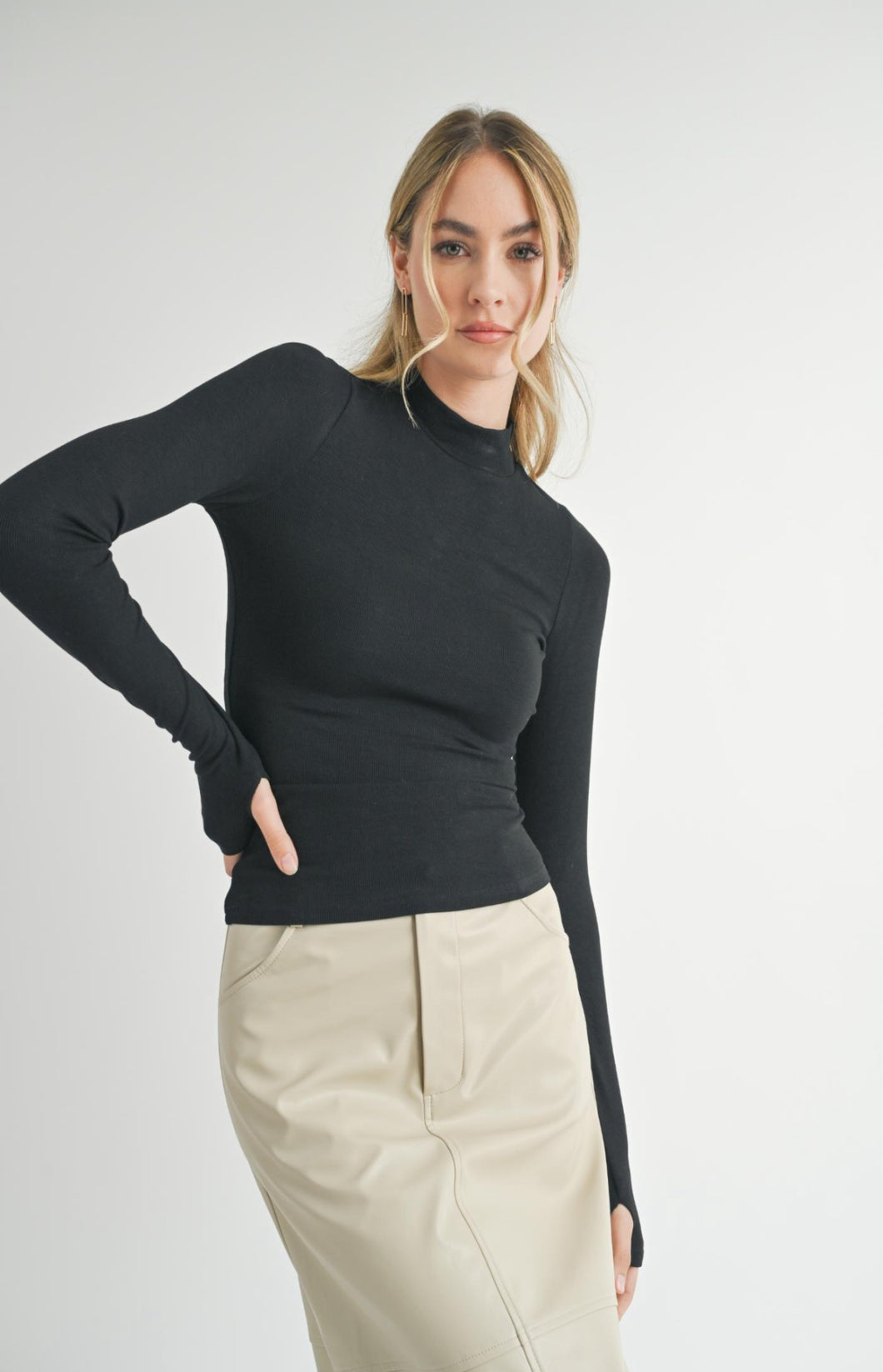 Ronan Mock Neck Knit Toop