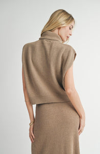 Crosby Ribbed Turtleneck Vest