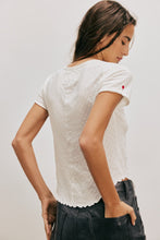 Load image into Gallery viewer, Free People Be My Baby Pointell Heart Tee
