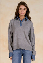 Load image into Gallery viewer, Elan Denim Sweater

