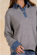 Load image into Gallery viewer, Elan Denim Sweater
