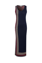 Load image into Gallery viewer, Knit Button Stripe Maxi Dress
