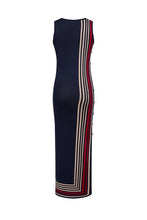 Load image into Gallery viewer, Knit Button Stripe Maxi Dress

