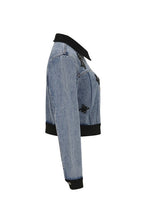 Load image into Gallery viewer, Therese Embellished Denim Jacket
