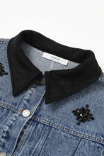 Load image into Gallery viewer, Therese Embellished Denim Jacket
