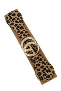 GG Leopard Stretch Belt