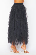 Load image into Gallery viewer, Dotted Tulle Skirt in Black
