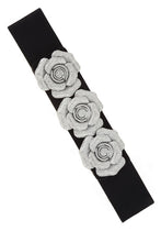 Load image into Gallery viewer, Flower Stretch Belt in Gold or Silver
