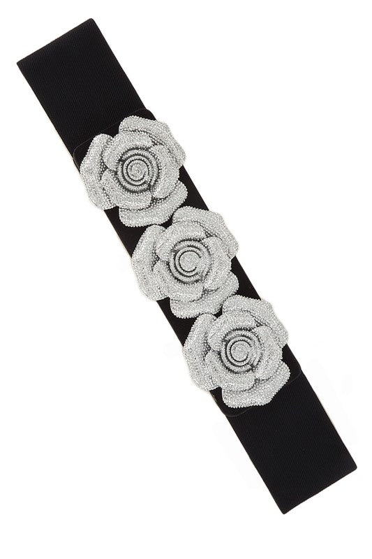 Flower Stretch Belt in Gold or Silver