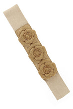 Load image into Gallery viewer, Flower Stretch Belt in Gold or Silver
