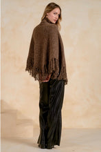 Load image into Gallery viewer, Elan Turtleneck Fringe Poncho
