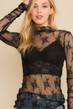 Load image into Gallery viewer, Sheer Lace Top in Multiple Colors
