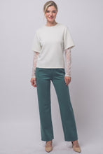 Load image into Gallery viewer, Lace Sleeve T-Shirt
