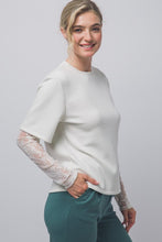 Load image into Gallery viewer, Lace Sleeve T-Shirt
