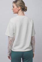 Load image into Gallery viewer, Lace Sleeve T-Shirt

