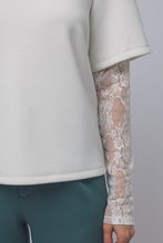 Load image into Gallery viewer, Lace Sleeve T-Shirt
