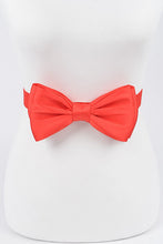 Load image into Gallery viewer, Bow Stretch Belt in Pink &amp; Red
