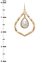 Load image into Gallery viewer, 2 Tone Hammered Textured Swing Earrings
