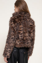 Load image into Gallery viewer, Faux Fur Leopard Jacket
