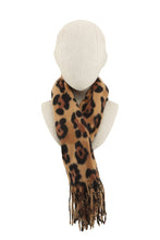 Load image into Gallery viewer, Leopard Scarf With Fringe
