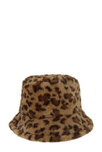 Load image into Gallery viewer, Faux Fur Leopard Bucket Hat
